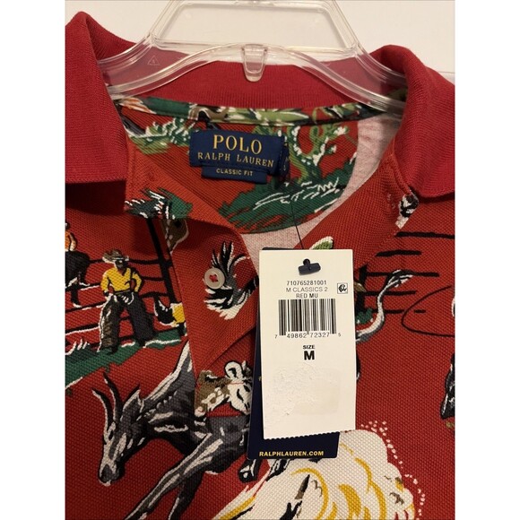 Polo Ralph Lauren VTG Western Polo Shirt Size M Rodeo Camping Outdoors Ranch NWT - Picture 3 of 6